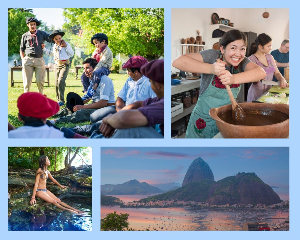 Familienreisen nach Patagonien, Mexiko oder Brasilien: Gauchos erleben, Kochkurse, Schwimmen in einer Cenote und Rio de Janeiro im Sonnenuntergang