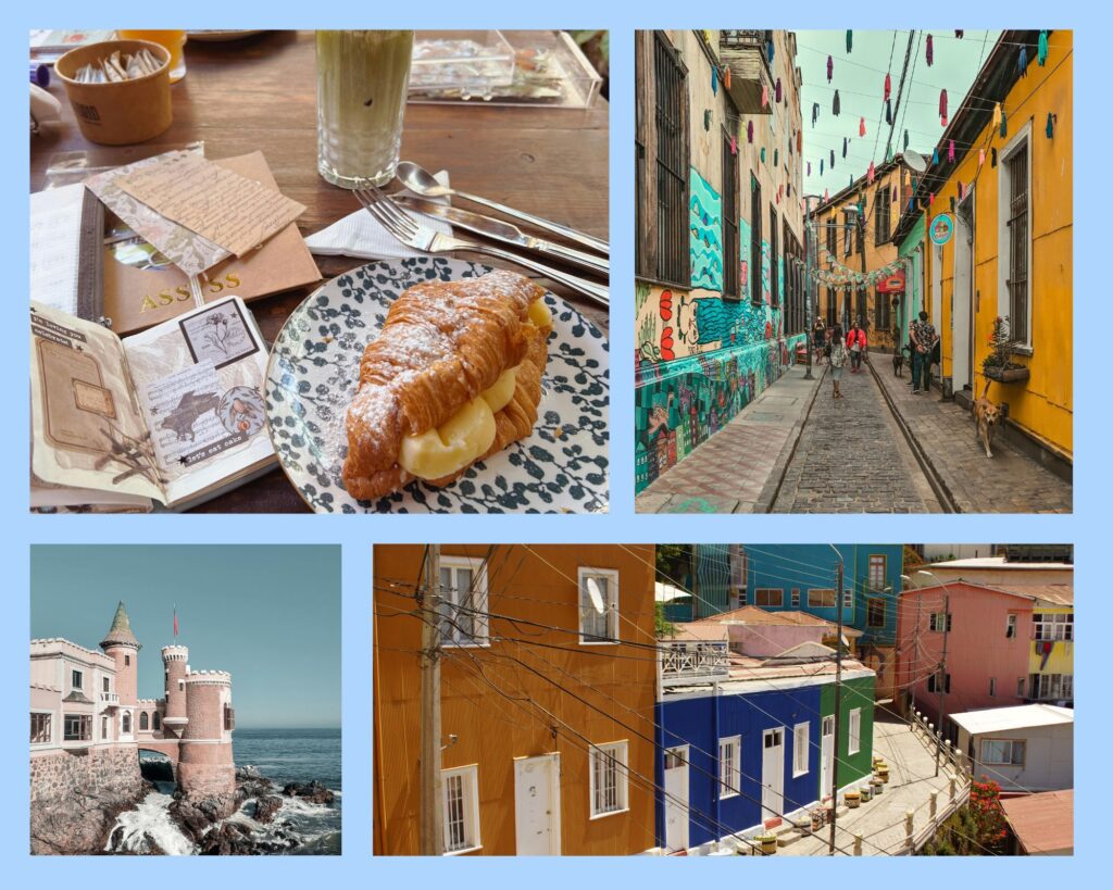 Entspanntes Lebensgefühl in Valparaíso in gemütlichen Cafés, bunten Straßenzügen und am Meer