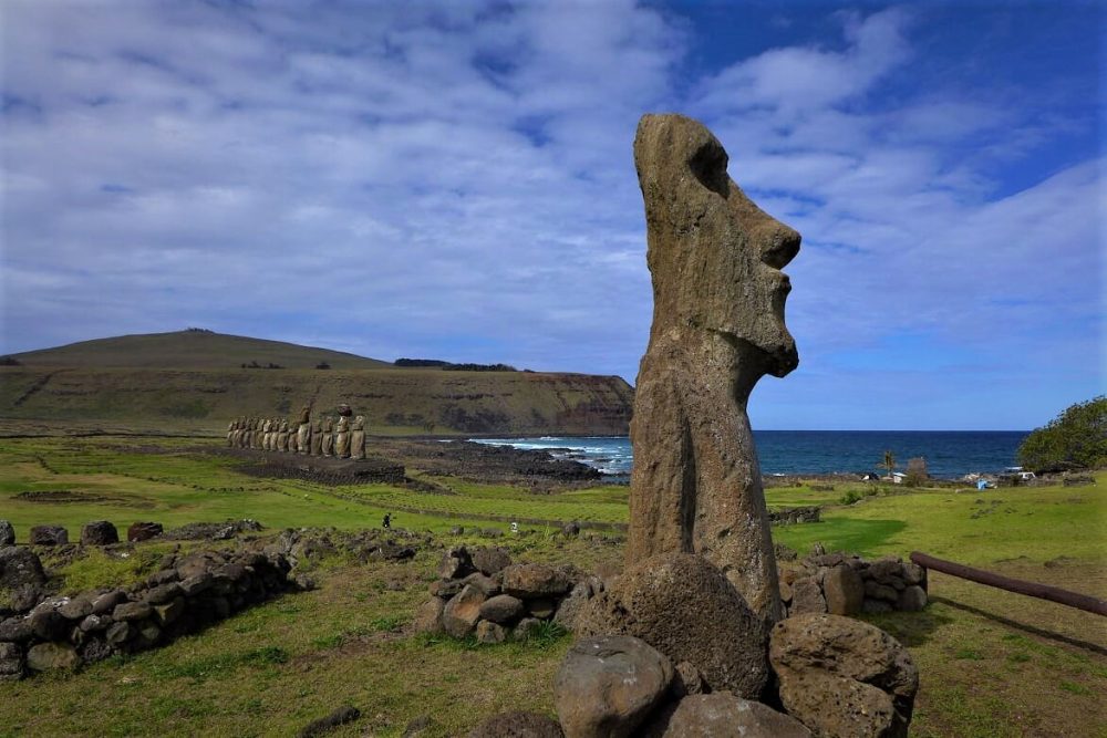 Moai Steinskulpturen