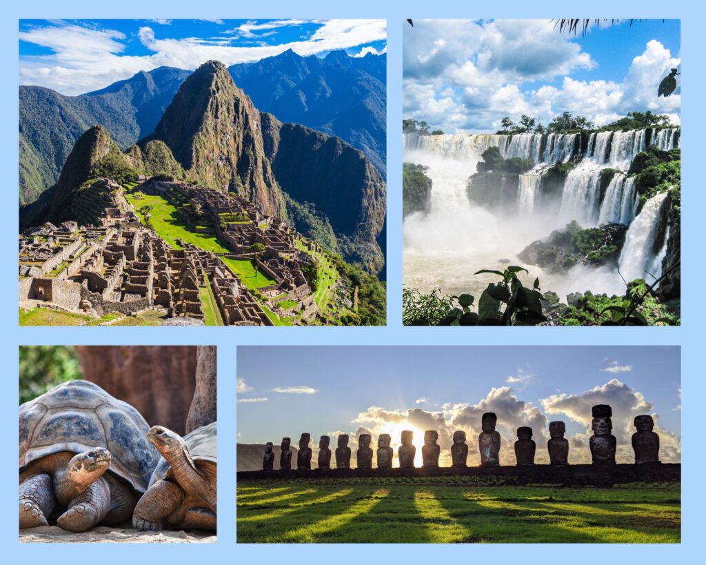 Einige der Sehenswürdigkeiten in Südamerika