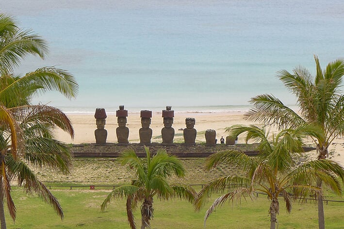 Moais Figuren auf der Osterinsel 