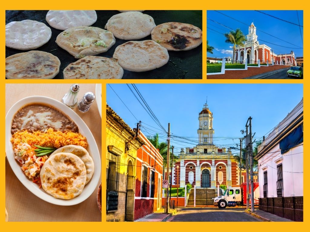 Santa Ana und Essen in El Salvador