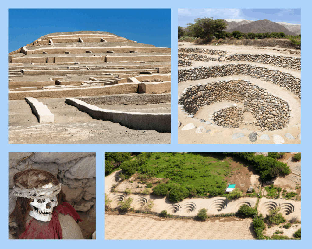 Weitere Sehenswürdigkeiten in Nazca: Cahuachi, Cantalloc und Chauchilla