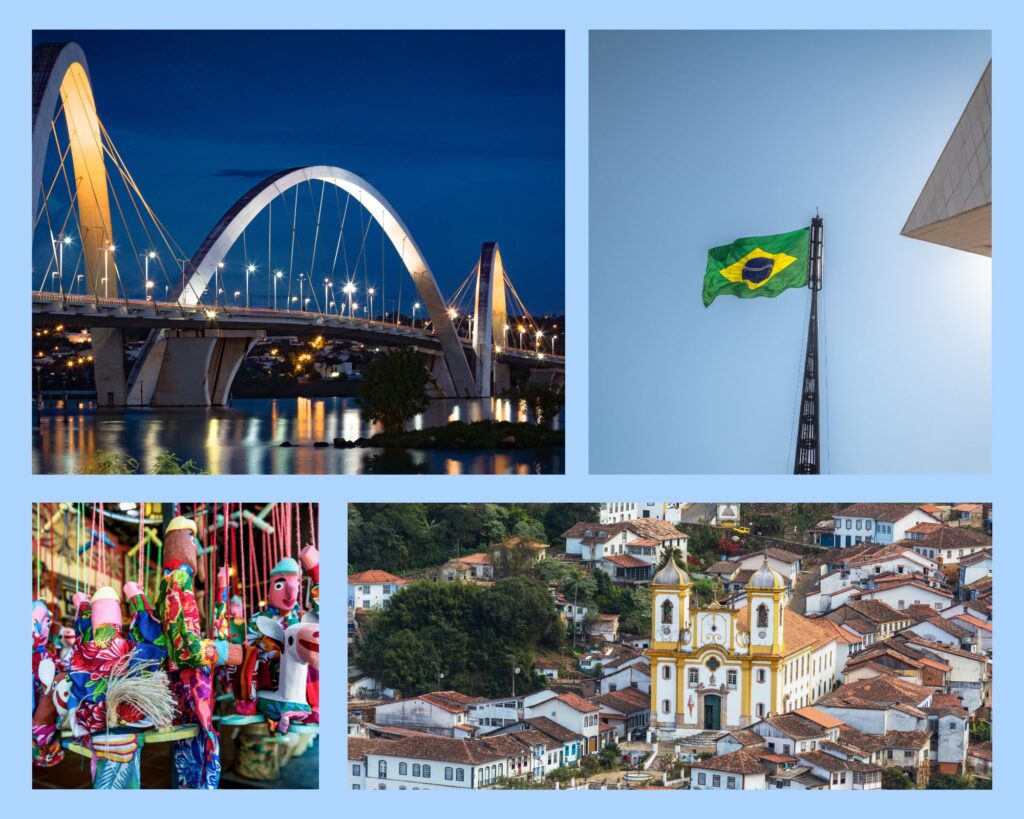Rundreise Brasilien-Zentrales Brasilien mit Brasília, Nationalflagge, Kolonialstadt Ouro Preto und kulturellen Traditionen