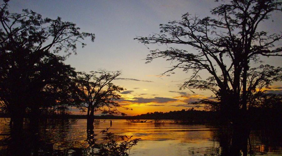 Sonnenuntergang am Amazonas
